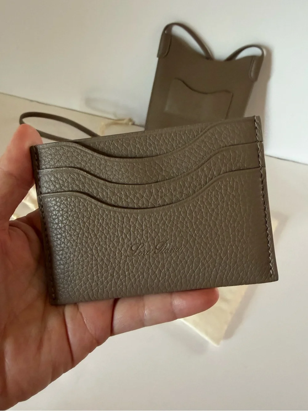 Loro Piana bale phone case w/ matching wallet